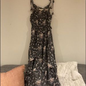 Floral Spaghetti Strap Maxi Dress